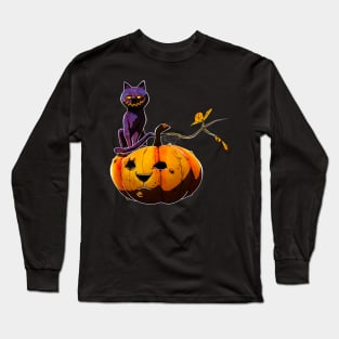 Pumpkin cat Long Sleeve T-Shirt